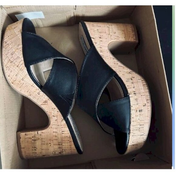 Steve Madden Cork Platform Heel Sandals Womens Size 10M - Picture 9 of 10